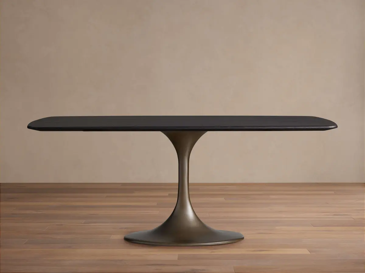 Saint Germain Wood Dining Table With Launette Base 1