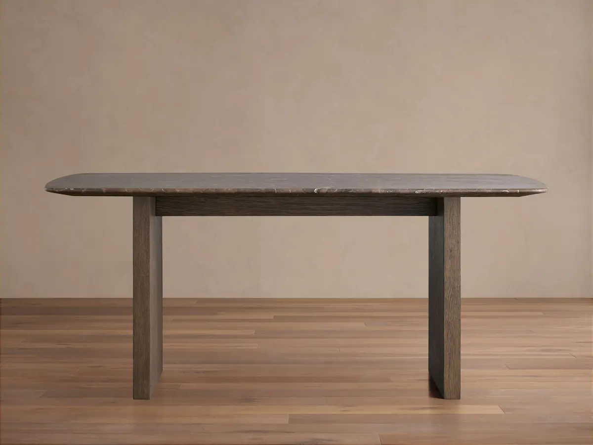 Saint Germain Stone Top Dining Table With Wood Clement Base 1