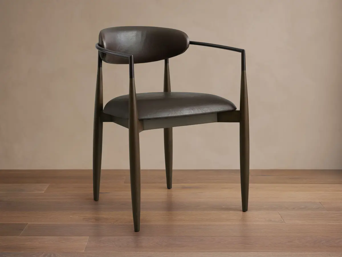Jagger Faux Leather Dining Arm Chair 1