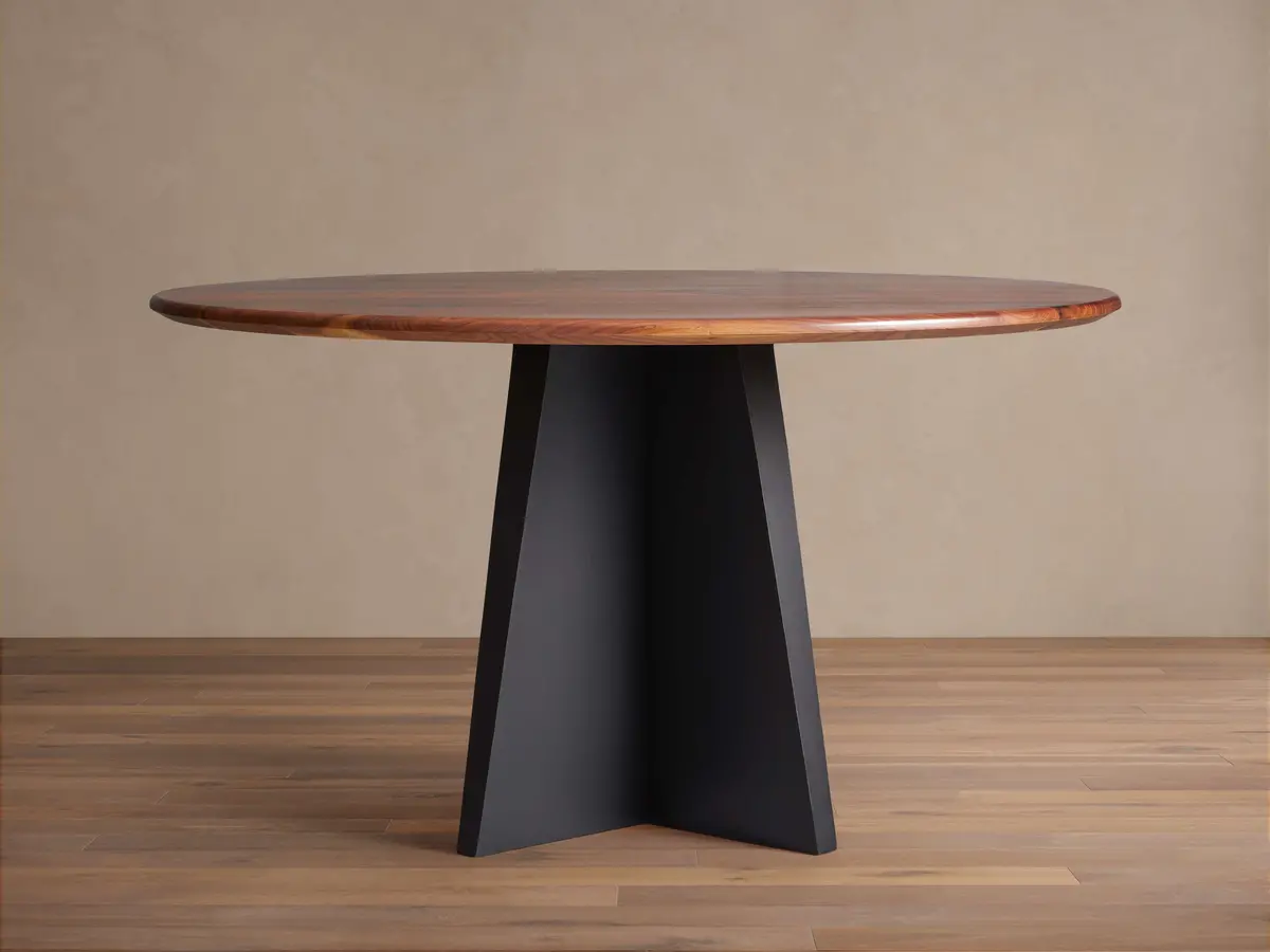 Jacob Round Dining Table With Vertex Base 1