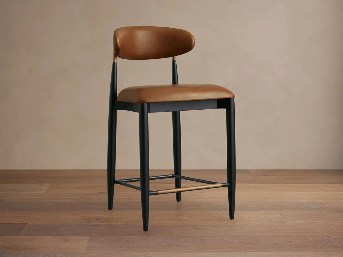 Jagger Faux Leather Armless Stool 1