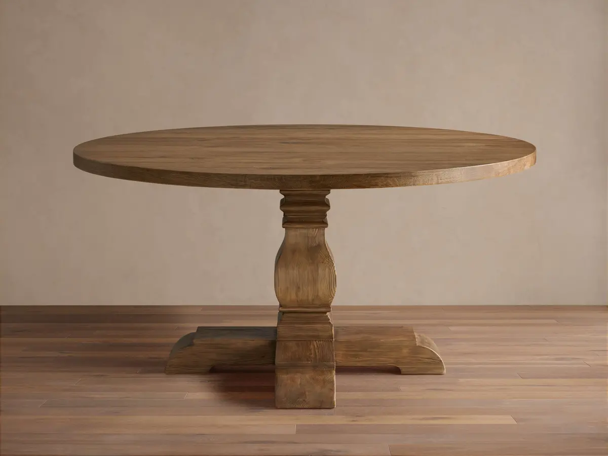 Kensington Round Reclaimed Dining Table 1