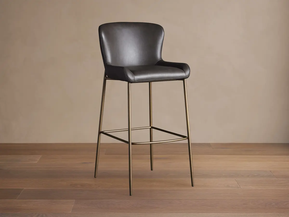 Kirsten Faux Leather Stool 1