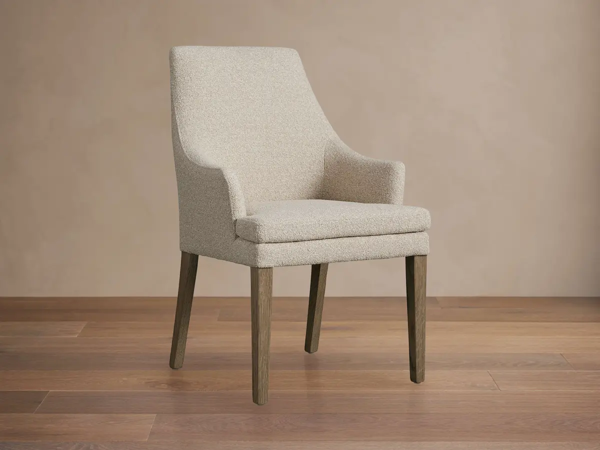 Lunden Dining Arm Chair In Fawn 1