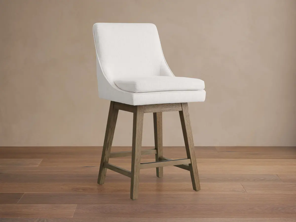 Lunden Swivel Stool In Fawn 1