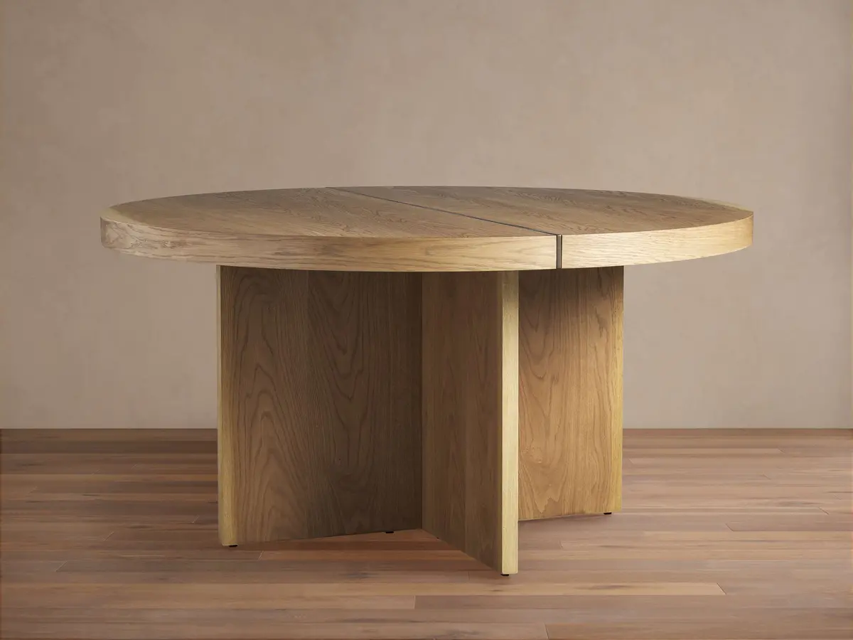 Mihaela Round Dining Table In Vin Alb 1