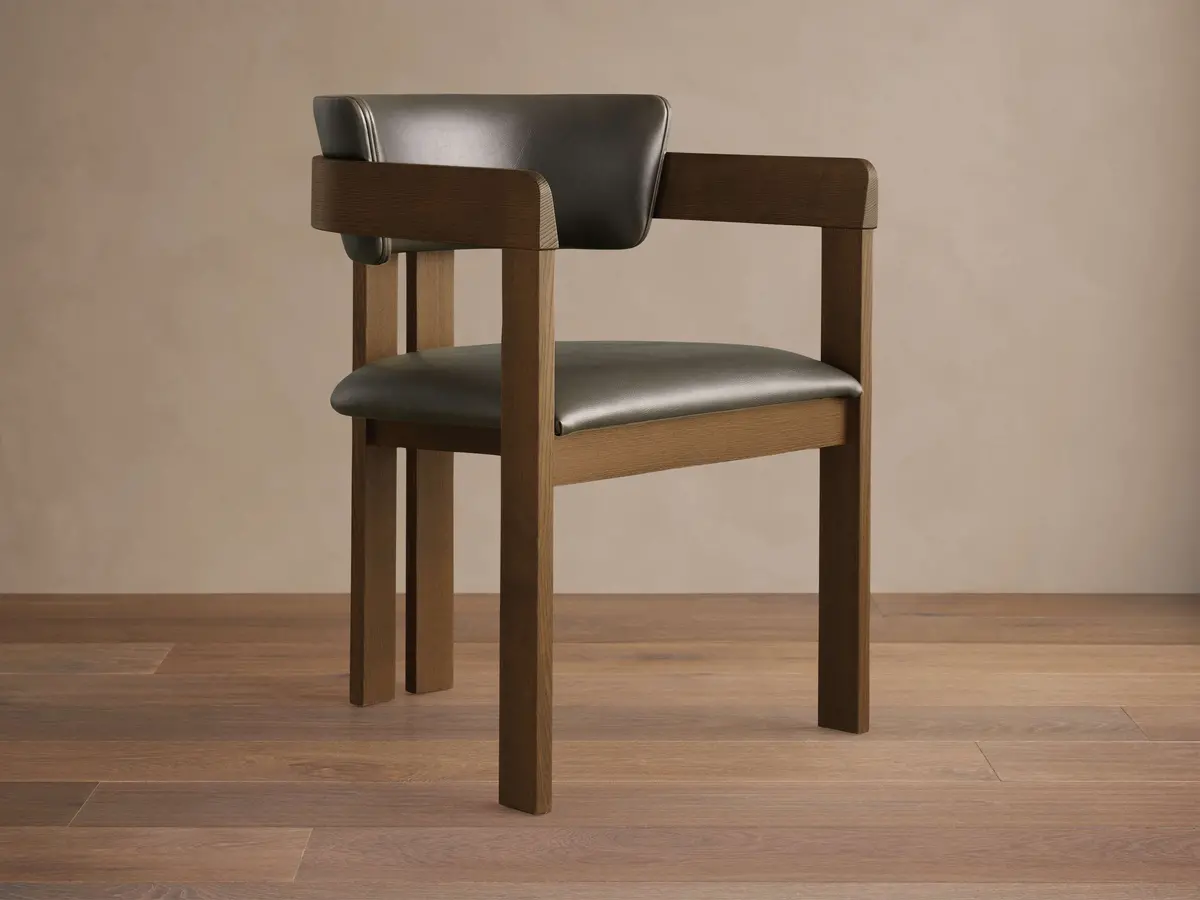 Rodin Faux Leather Arm Chair 1