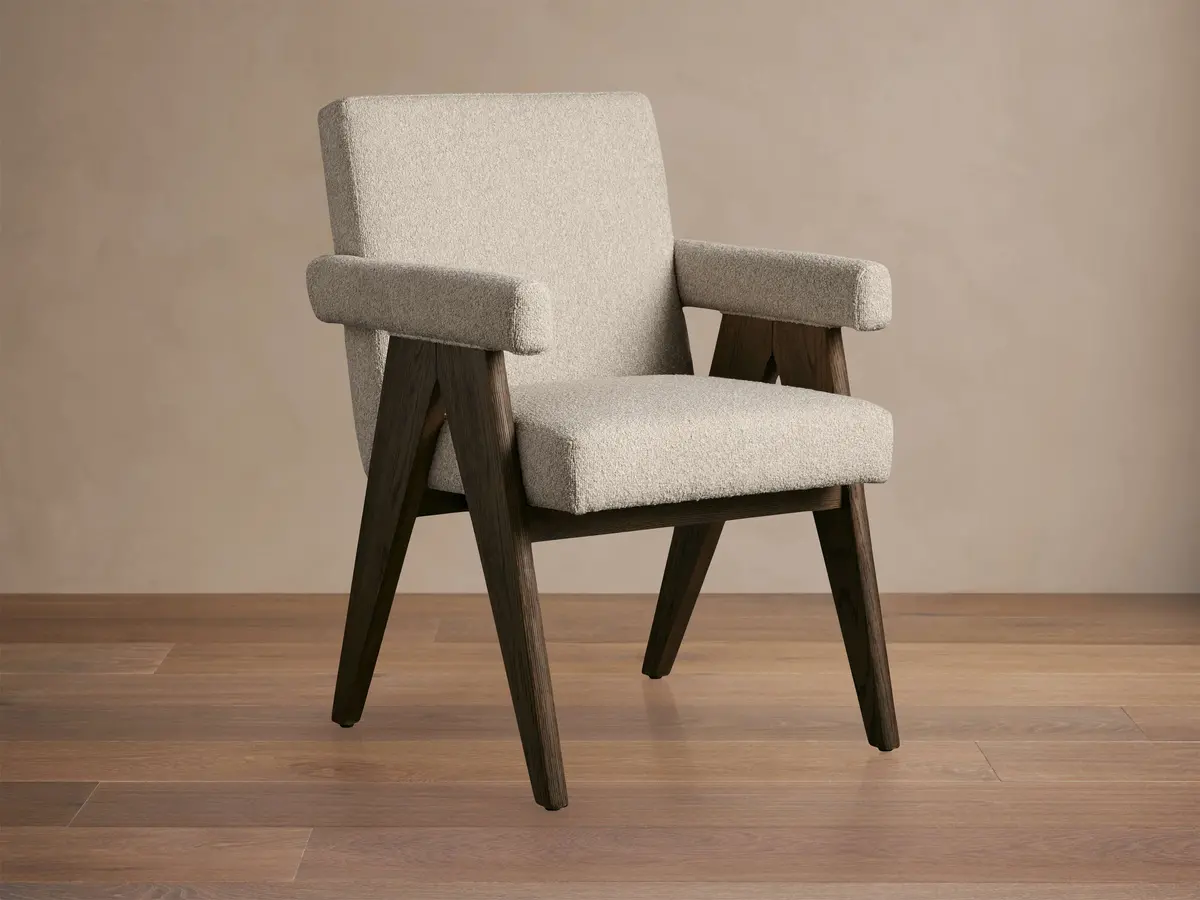 Stanley Dining Arm Chair In Mocha 1