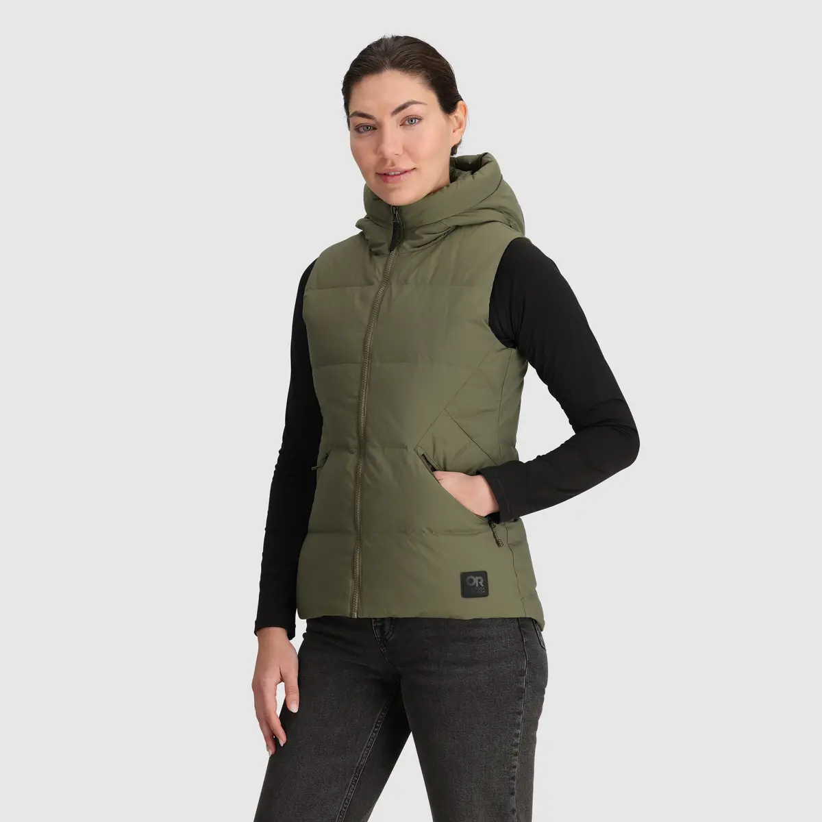 Women's Coze Hooded Down Vest 1
