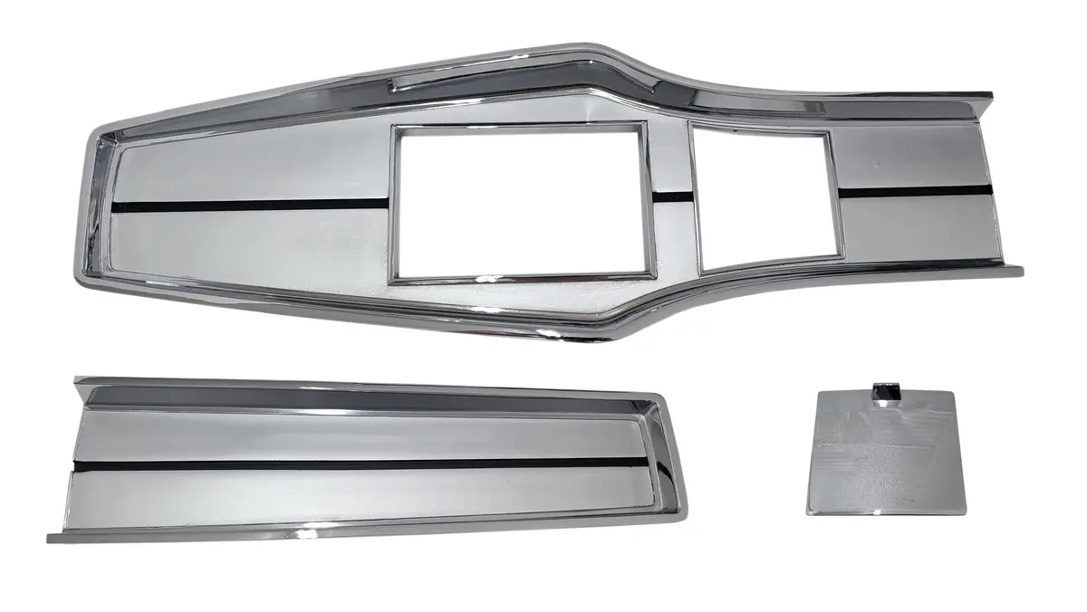 331-6Set Mopar 1967-68 A-Body Chrome 4 Speed Console Plate Kit 1
