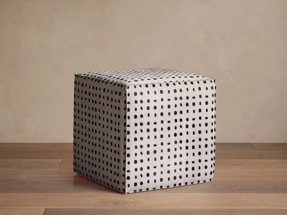 Dotted Hide Pouf 1