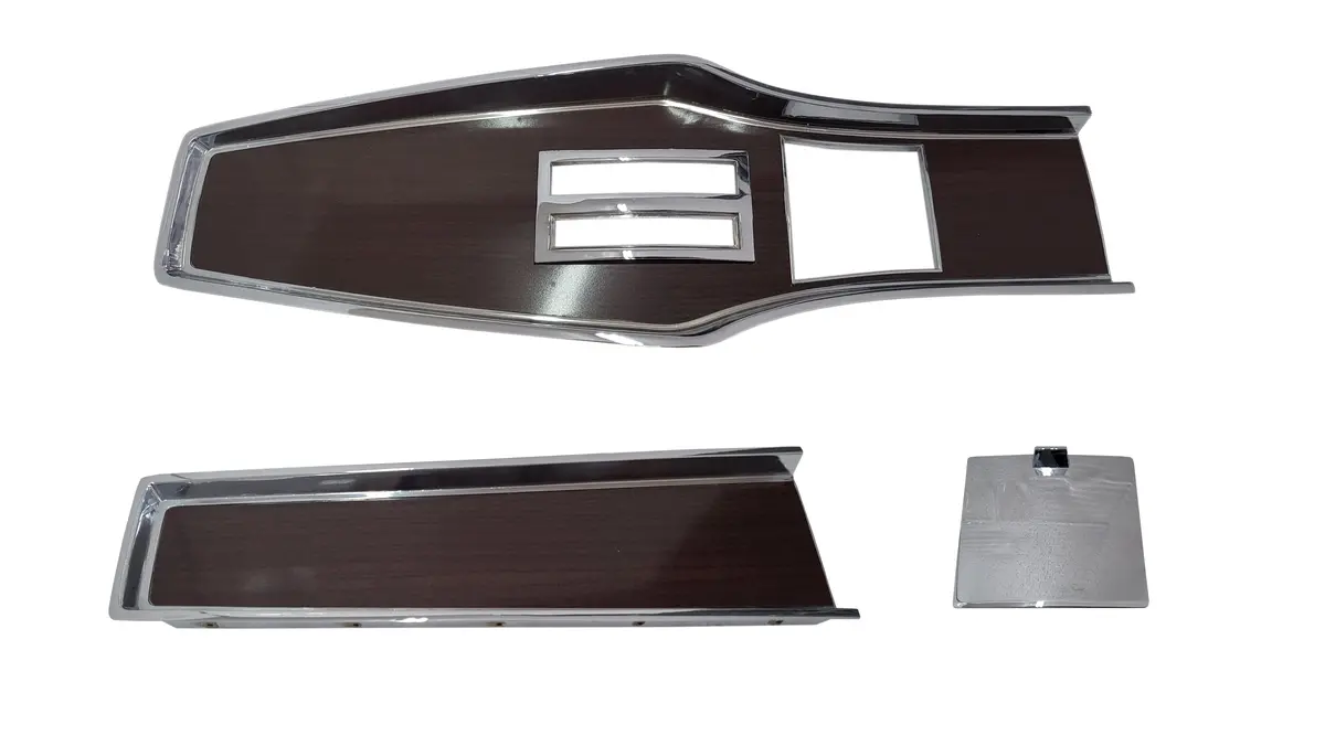 331A-70Set Mopar 1969-71 A-Body Diecast Woodgrain Automatic Console Plate Kita 1
