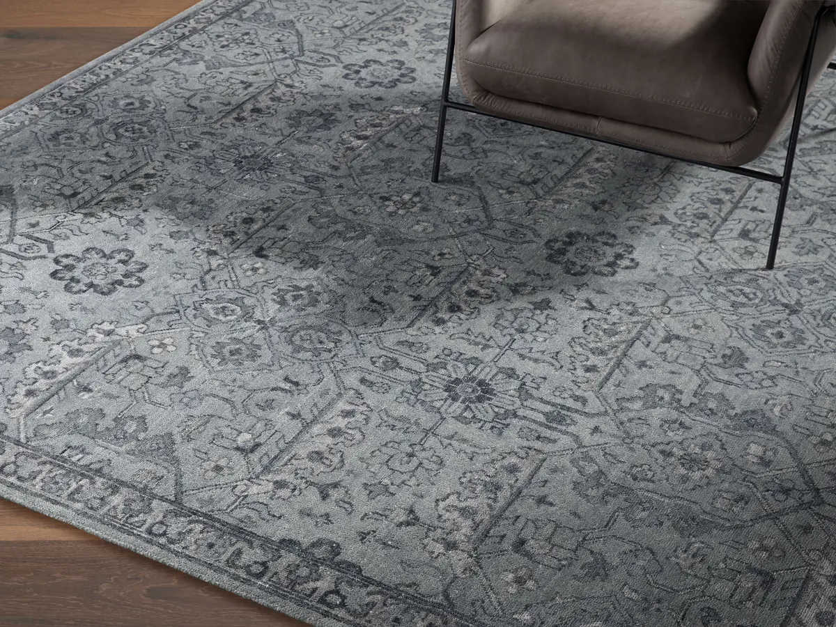 Sienna Hand-Knotted Rug In Charcoal 1