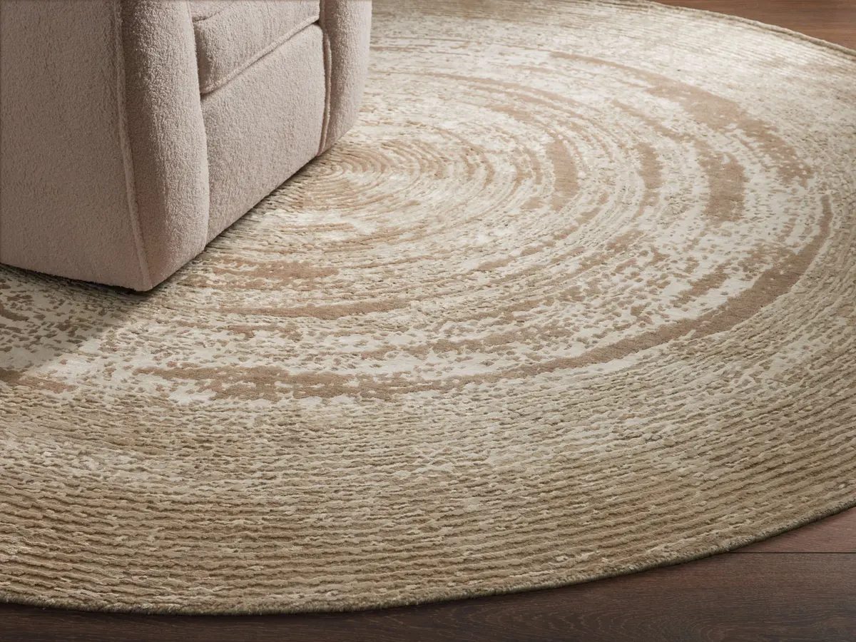 Lette Hand-Knotted Round Rug 1