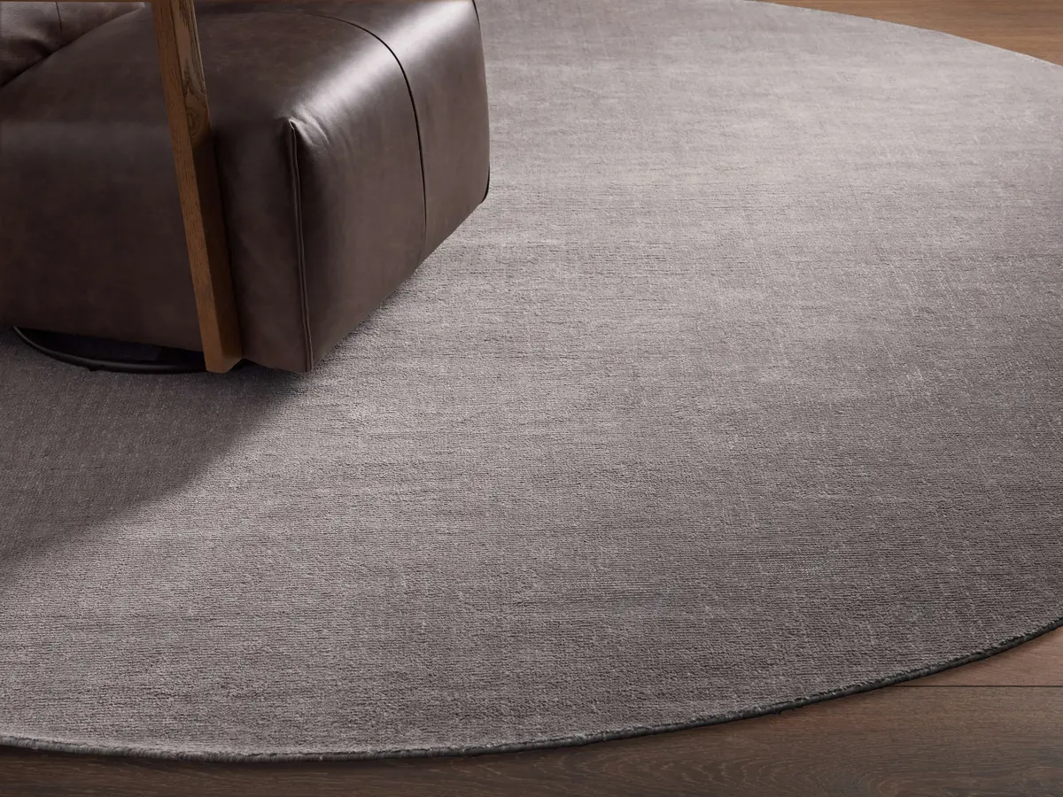 Lanning Round Rug In Fog 1