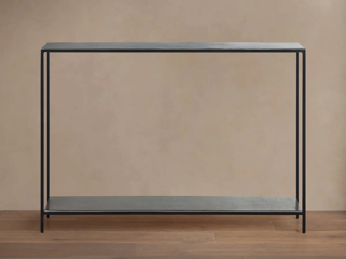 Kavali Slim Console Table In Silver 1