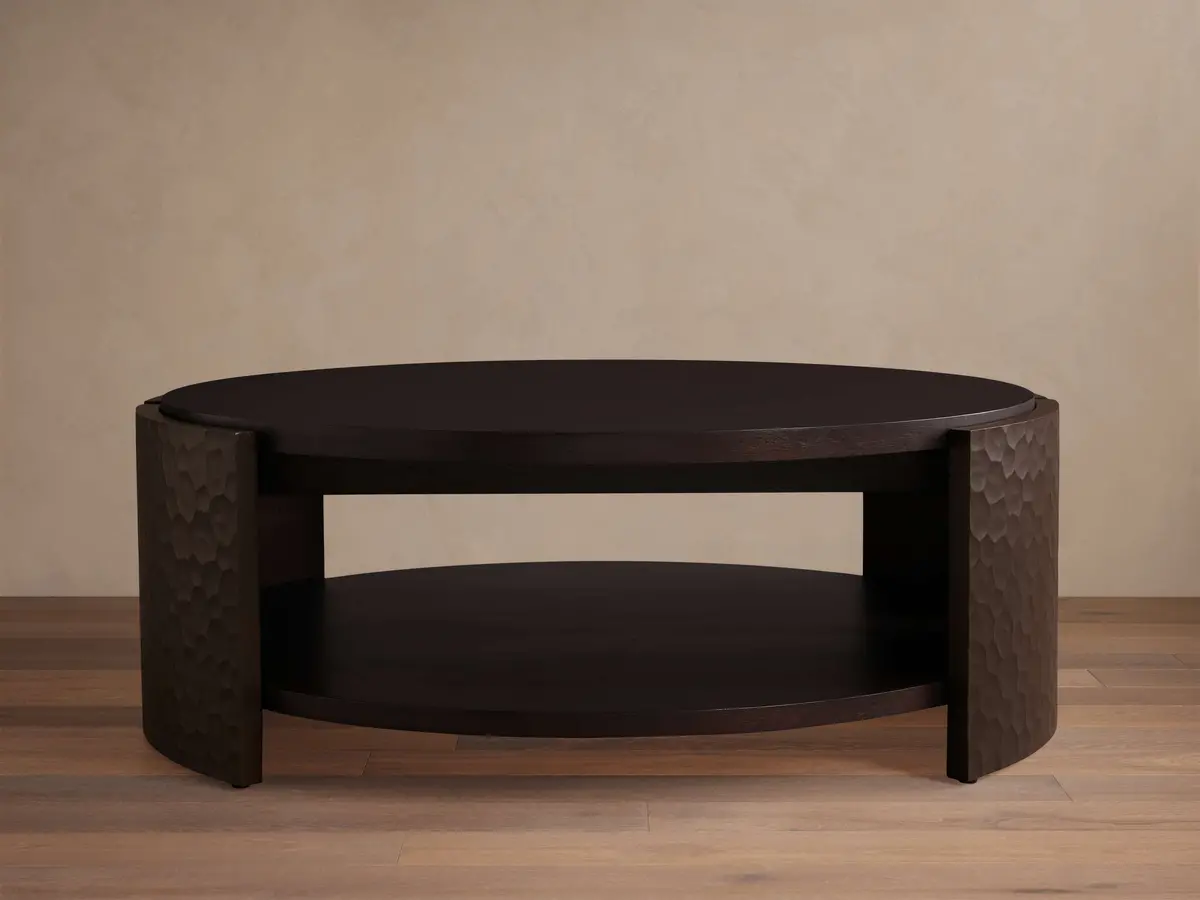 Chiseled Round Coffee Table 1