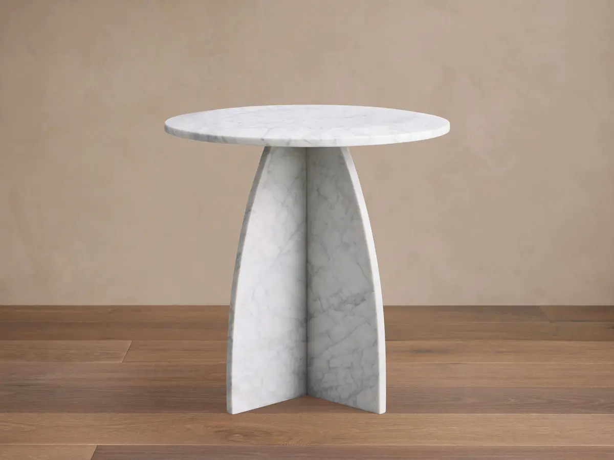 Solstice End Table In Carrara 1