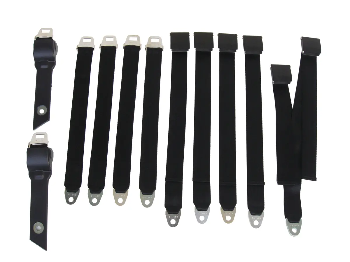 3850-69Cben Mopar 1968-69 A-Body Convertible Bench Seatbelt Set 1