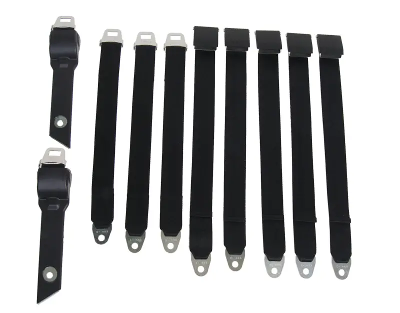 3850-69Cbuk Mopar 1968-69 A-Body Convertible Bucket Seatbelt Set 1