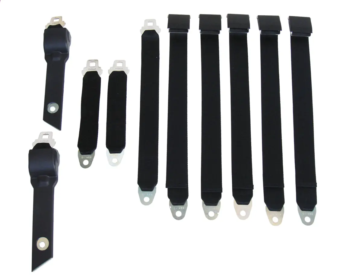 3850-70Cbuk Mopar 1970-71 A-Body Convertible Bucket Seatbelt Set 1