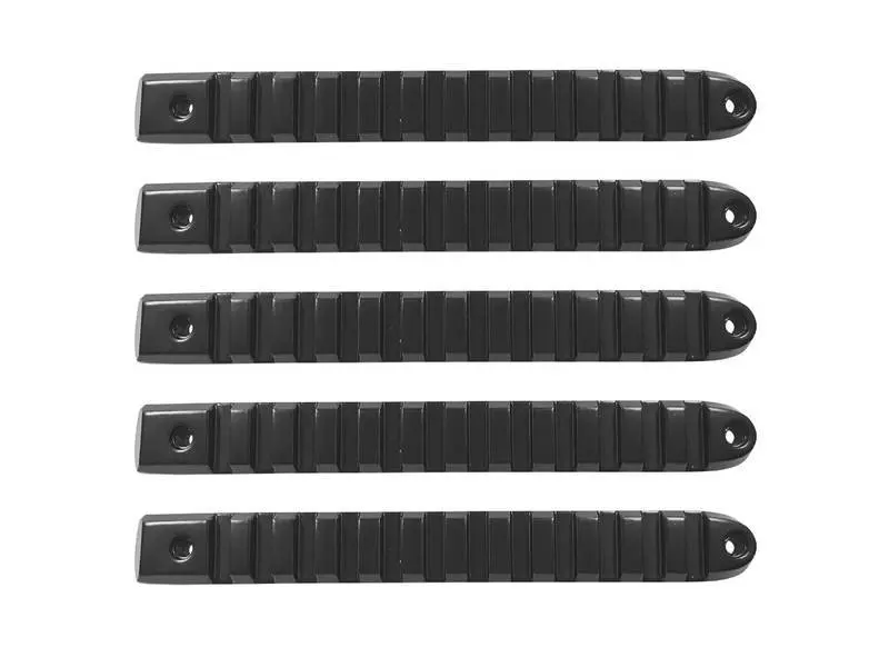 Dv8 Offroad Black Rail-Style Door Handle Inserts — Set Of 5 For 2007–2018 Jeep Jk Wrangler 1