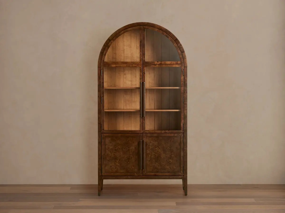 Hattie Burl Glass Cabinet 1