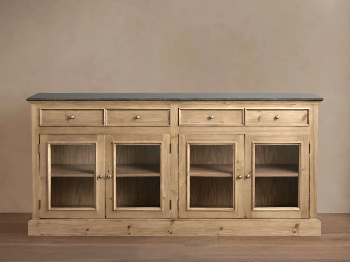 Kensington Glass Buffet In Honey 1