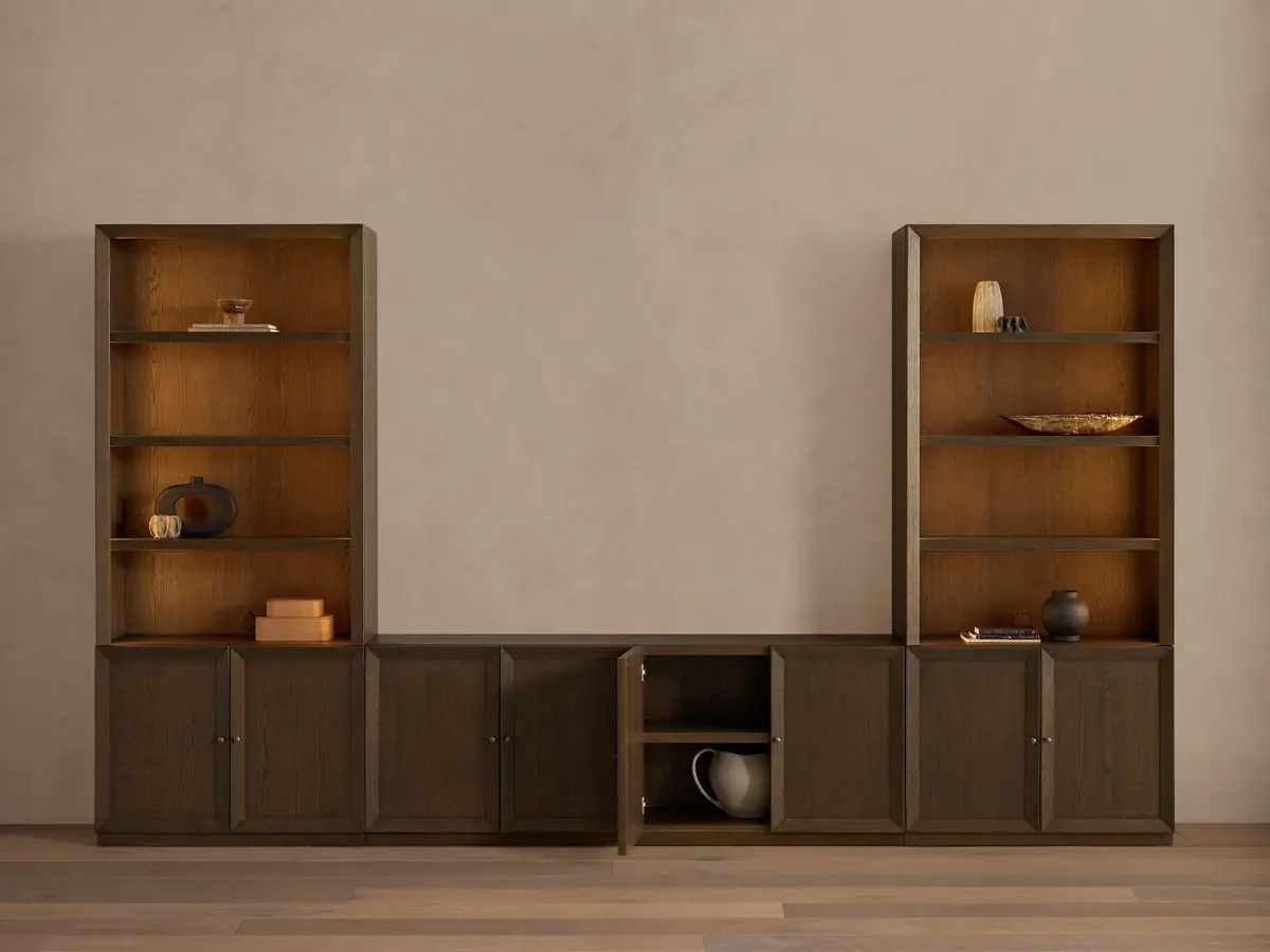 Nason Modular Open Media Cabinet Set 1