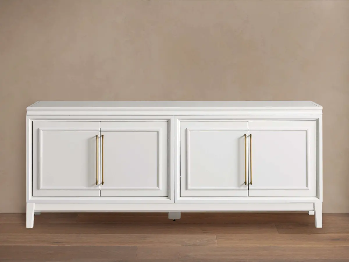 Rowan Media Console With Wood Doors 1