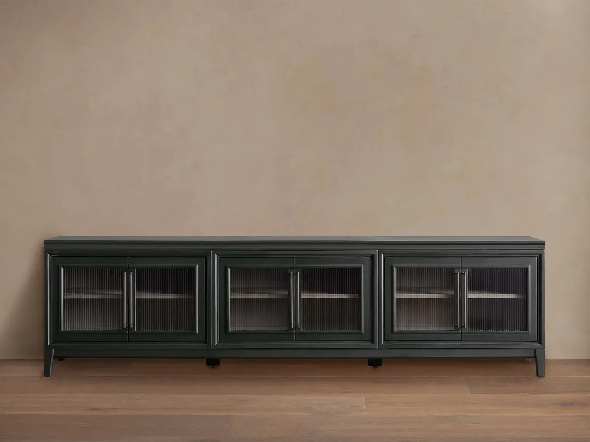 Rowan Modular Reeded Glass Media Console 1