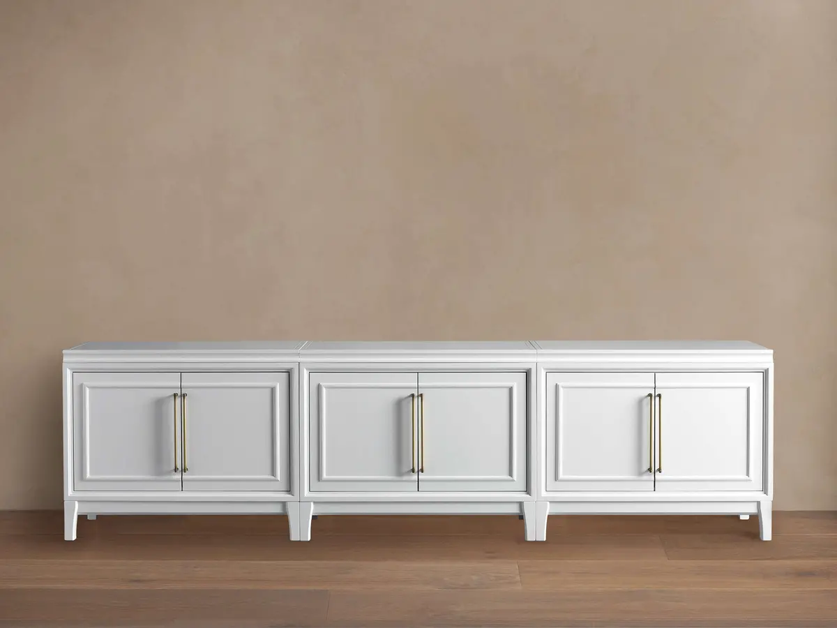 Rowan Modular Media Console With Wood Doors 1