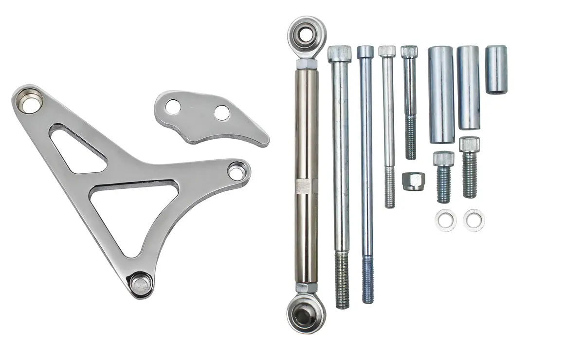 Cast Aluminum 1979–93 Ford Mustang 302 5.0 Alternator Bracket Set – Chrome 1