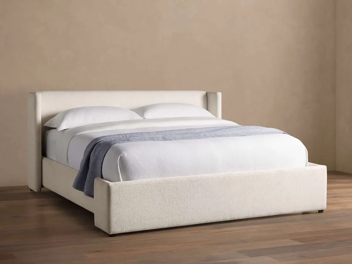 Wyller Bed With Low Headboard In Tania Cashmere 1