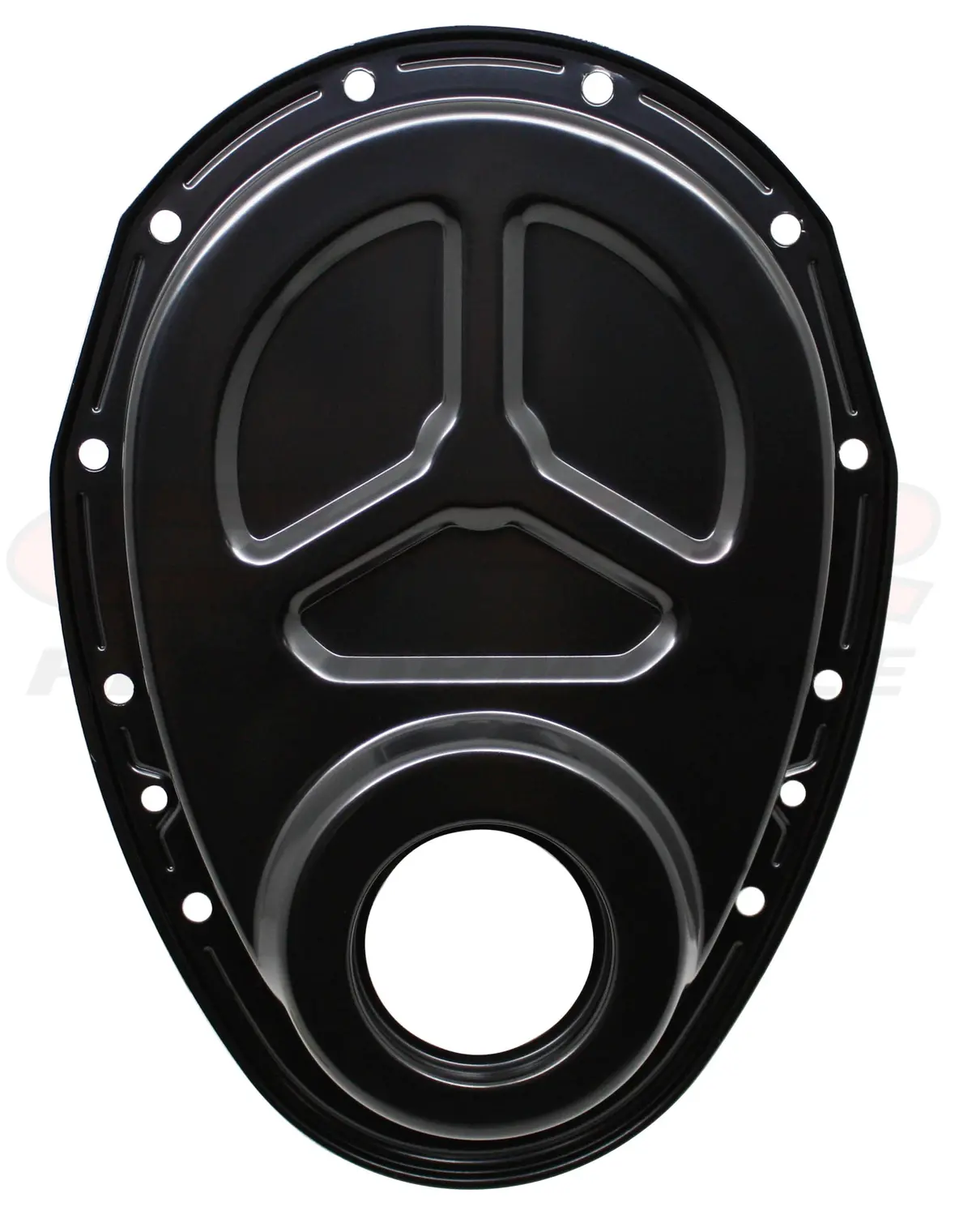 Steel Timing Chain Cover With Timing Tab For 1955–1995 Chevy Small Block 283–400 – Black 2