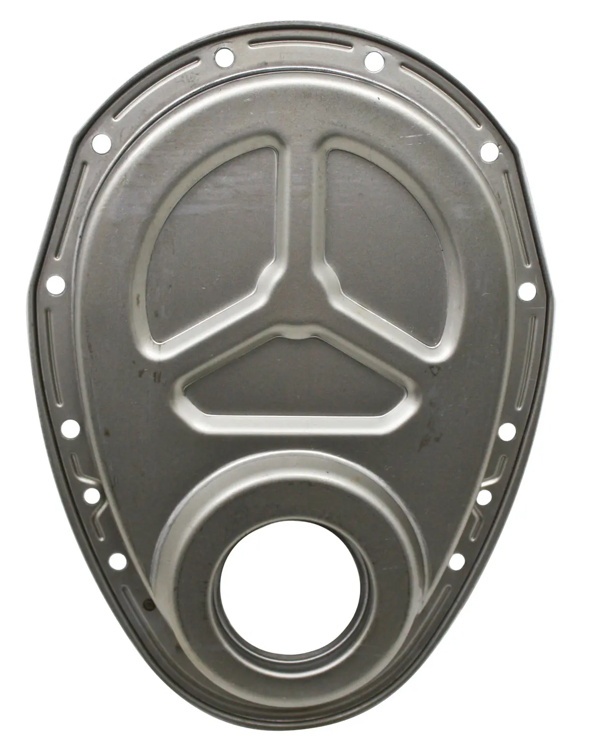 Steel Timing Chain Cover For 1955–1995 Chevy Small Block 283–400 – Raw Steel 1
