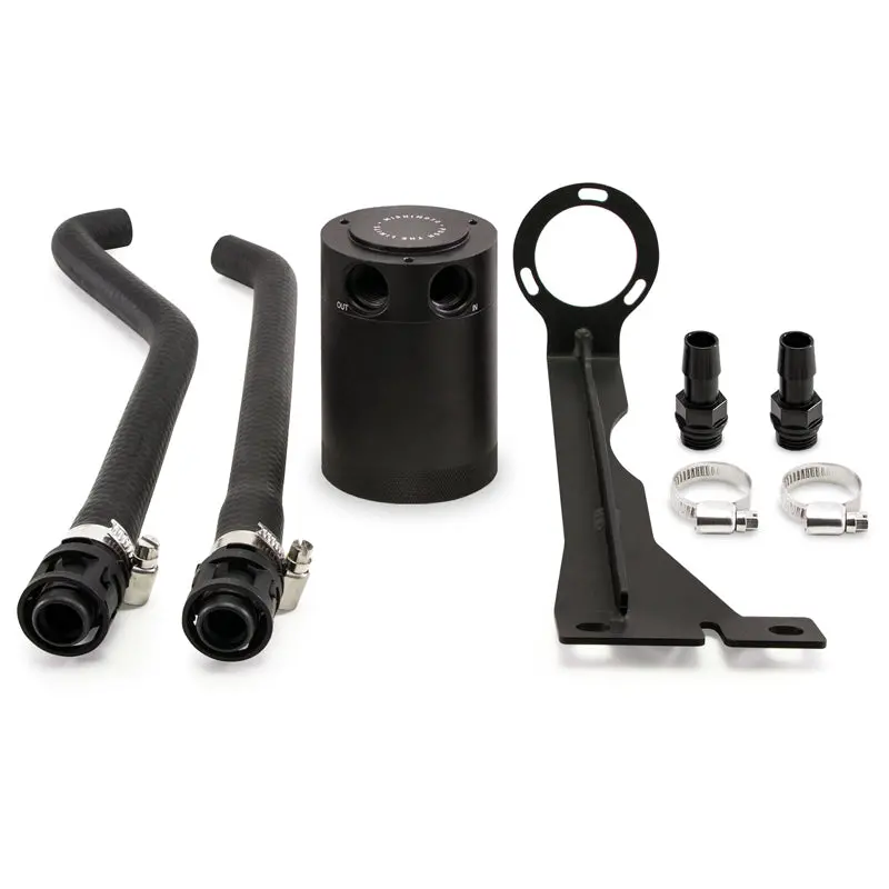 Mishimoto Baffled Oil Catch Can Kit — Black, Designed For 2014+ Ford Fiesta St 1