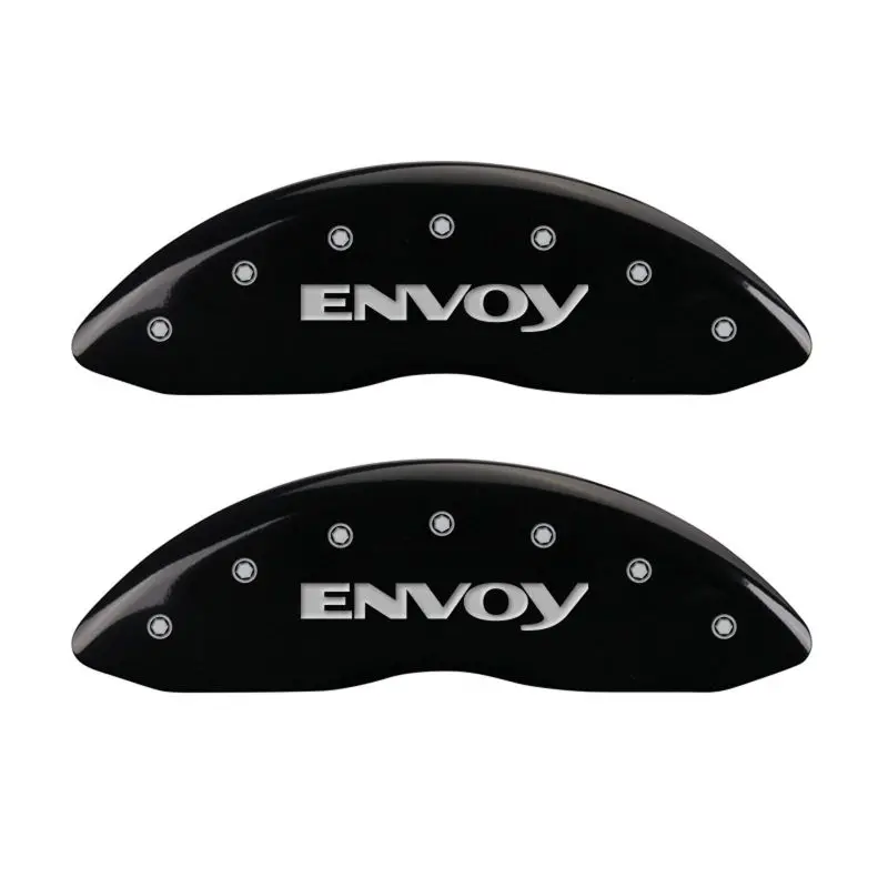 Mgp Engraved Front And Rear Brake Caliper Covers – Envoy Black With Silver Accent 1