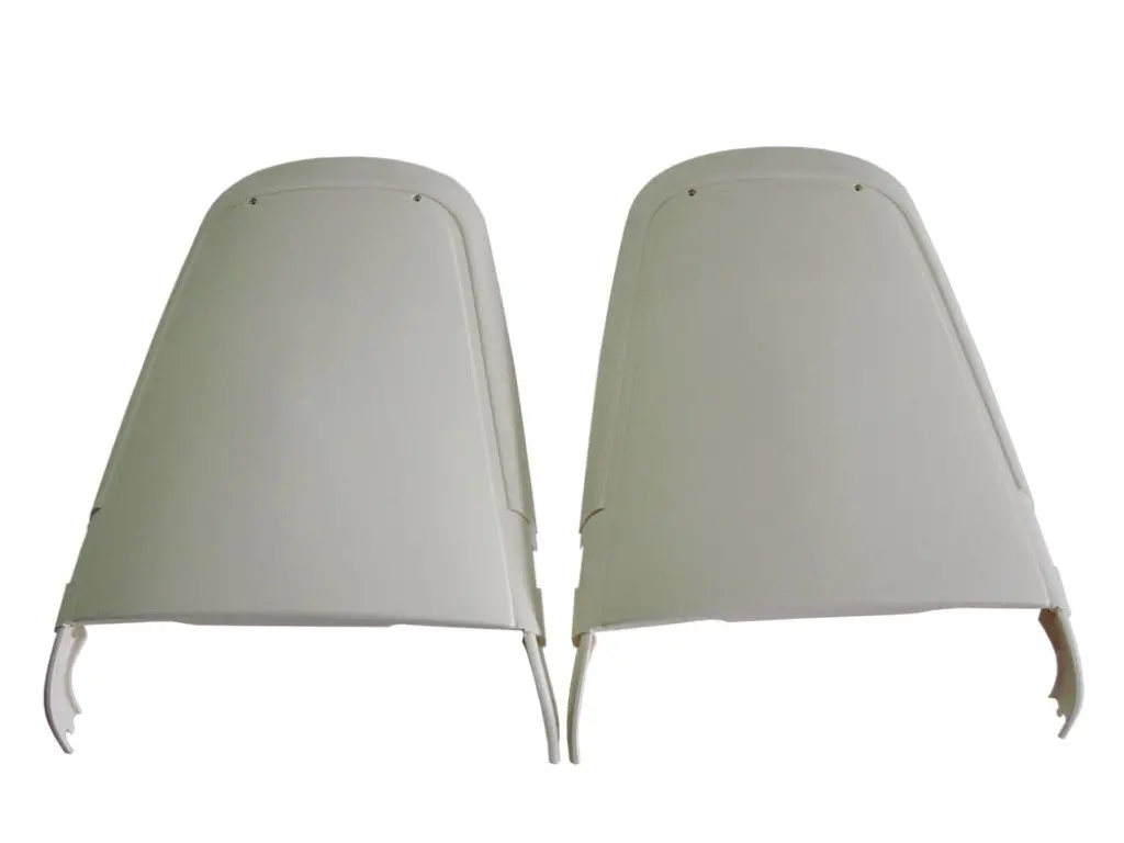 5501-70W 1970 B,E Body Bucket Seat Back White 1