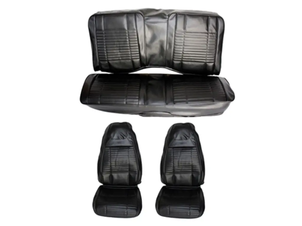 5501C-Buk-100 1970 Dodge Challenger Convertible Front Bucket And Rear Bench Seat Cover Set 1