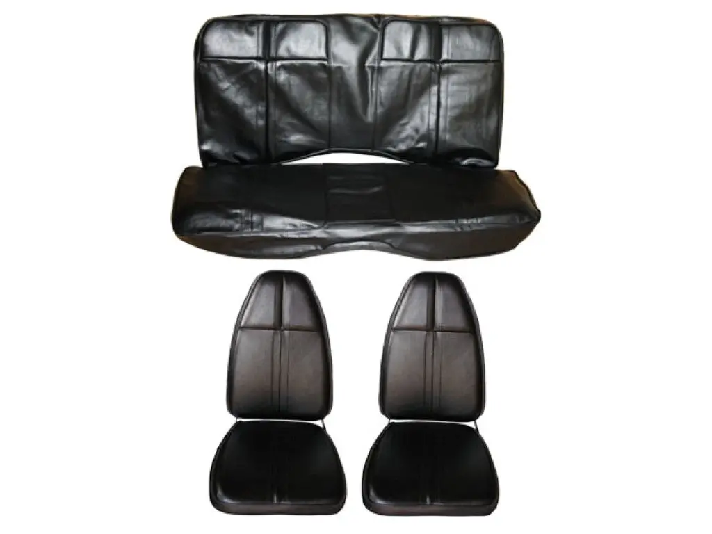 5505C-Buk-C 1971 Barracuda/Cuda Convertible Front Bucket Rear Bench Seat Cover Set 1