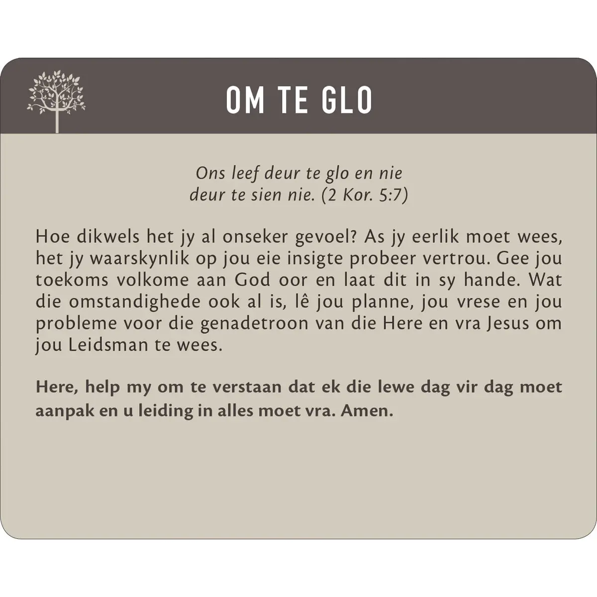 Geanker In Die Woord Afrikaans Prayer Cards In Tin 2