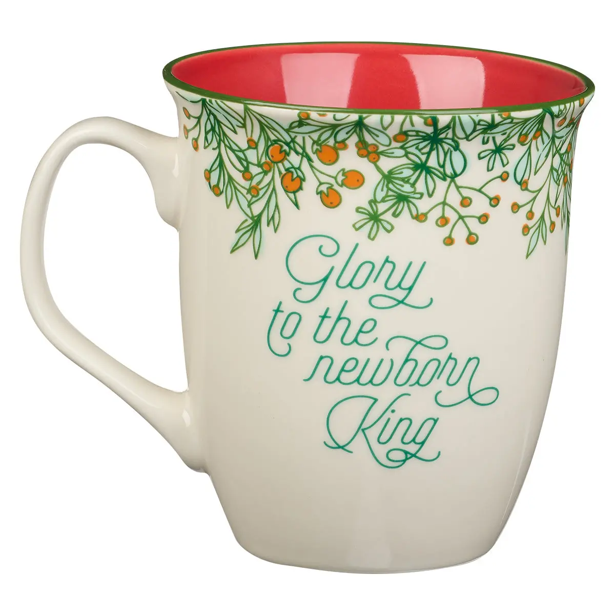 Glory To The Newborn King Red Interior Ceramic Mug 2