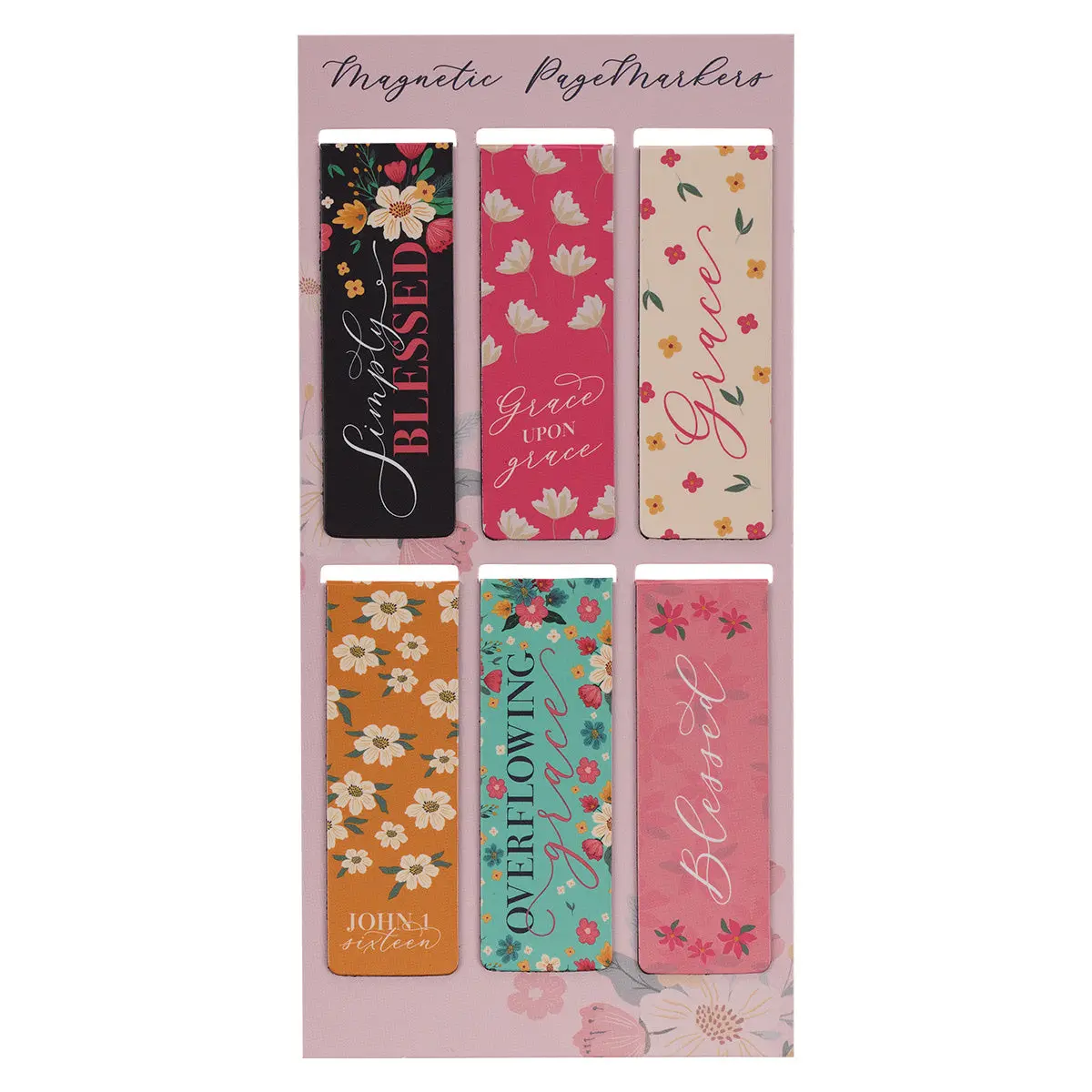 Overflowing Grace Magnetic Bookmarks Set Of 6 1