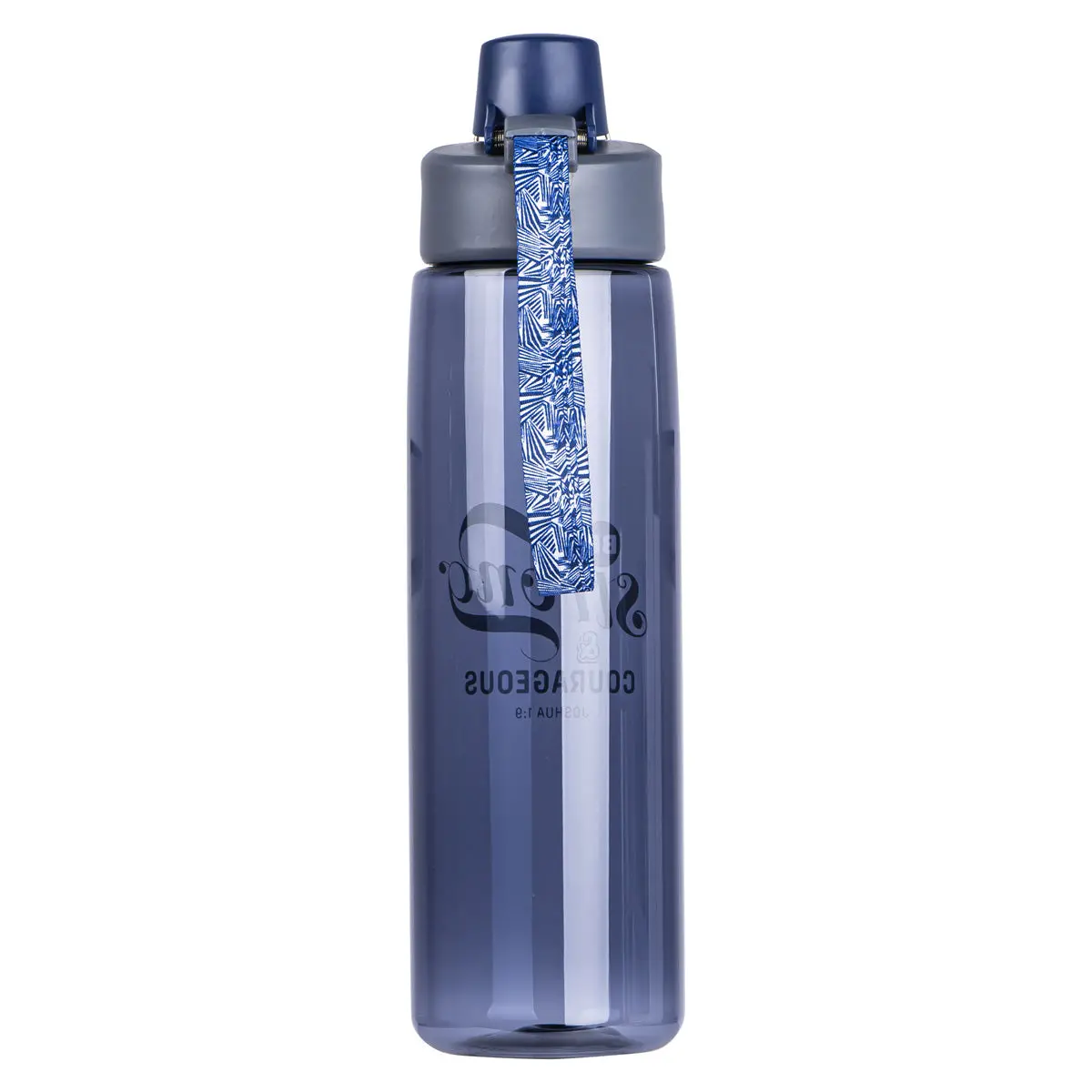 Be Strong And Courageous Plastic Water Bottle - Joshua 1:9 2