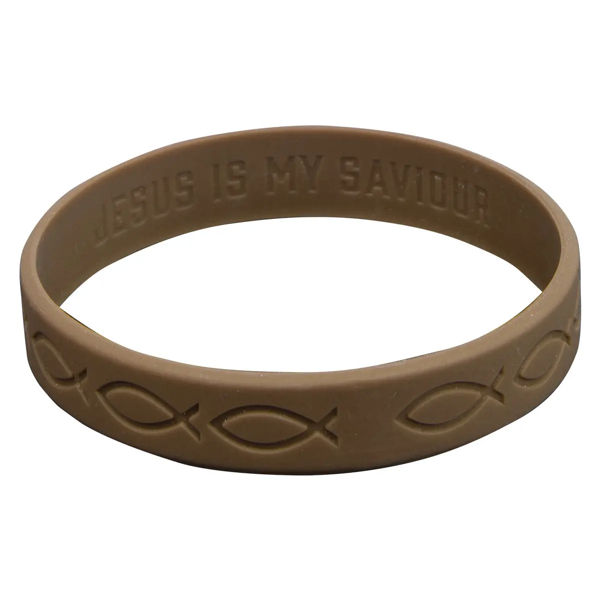 Ichthus Brown Silicone Wristbands 1