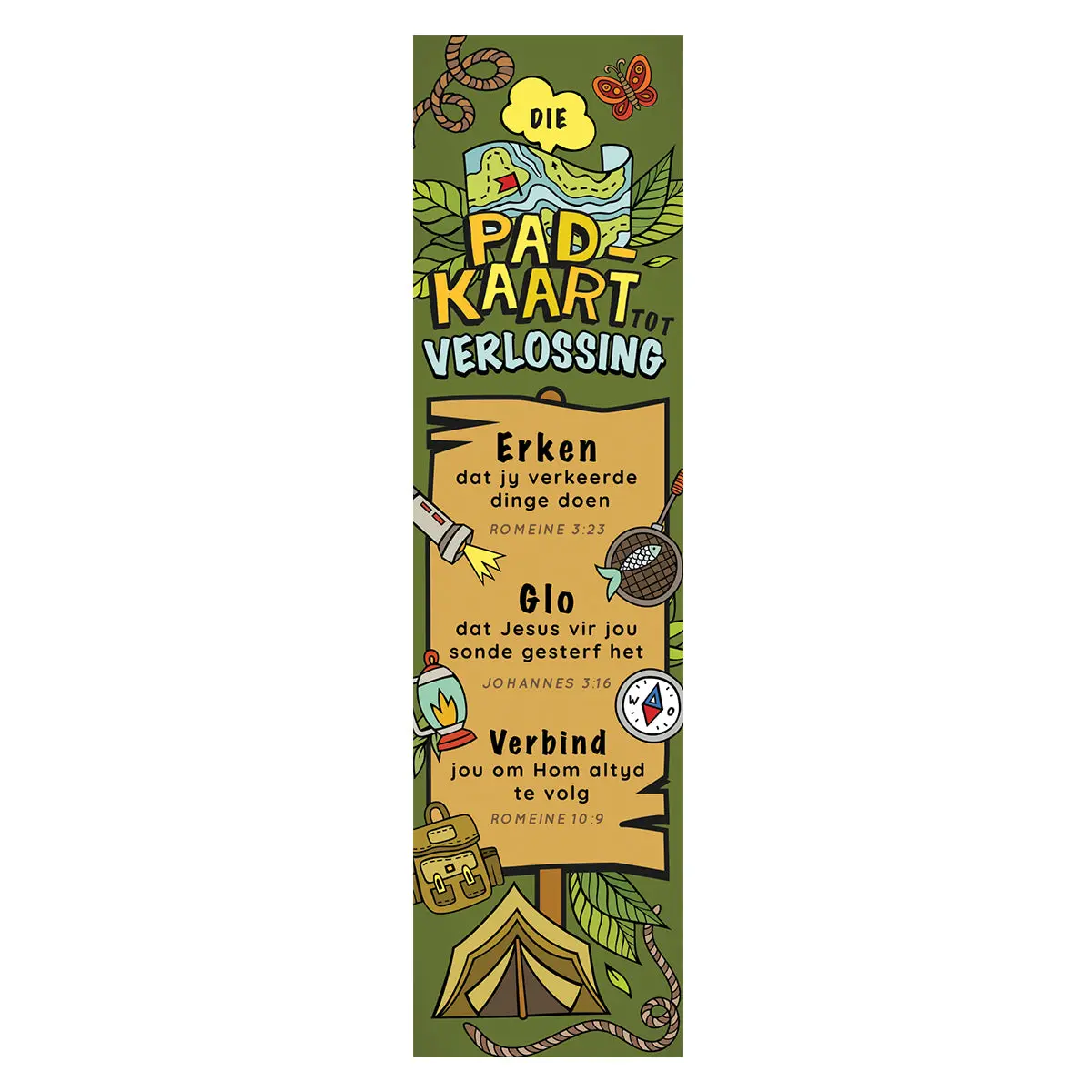 Die Padkaart Tot Verlossing Pack Of 10 Sunday School Bookmark - Romans 10:9 1