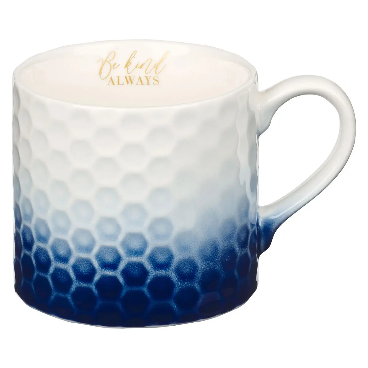 Be Kind Always White & Blue Ceramic Mug - Proverbs 16:24 1
