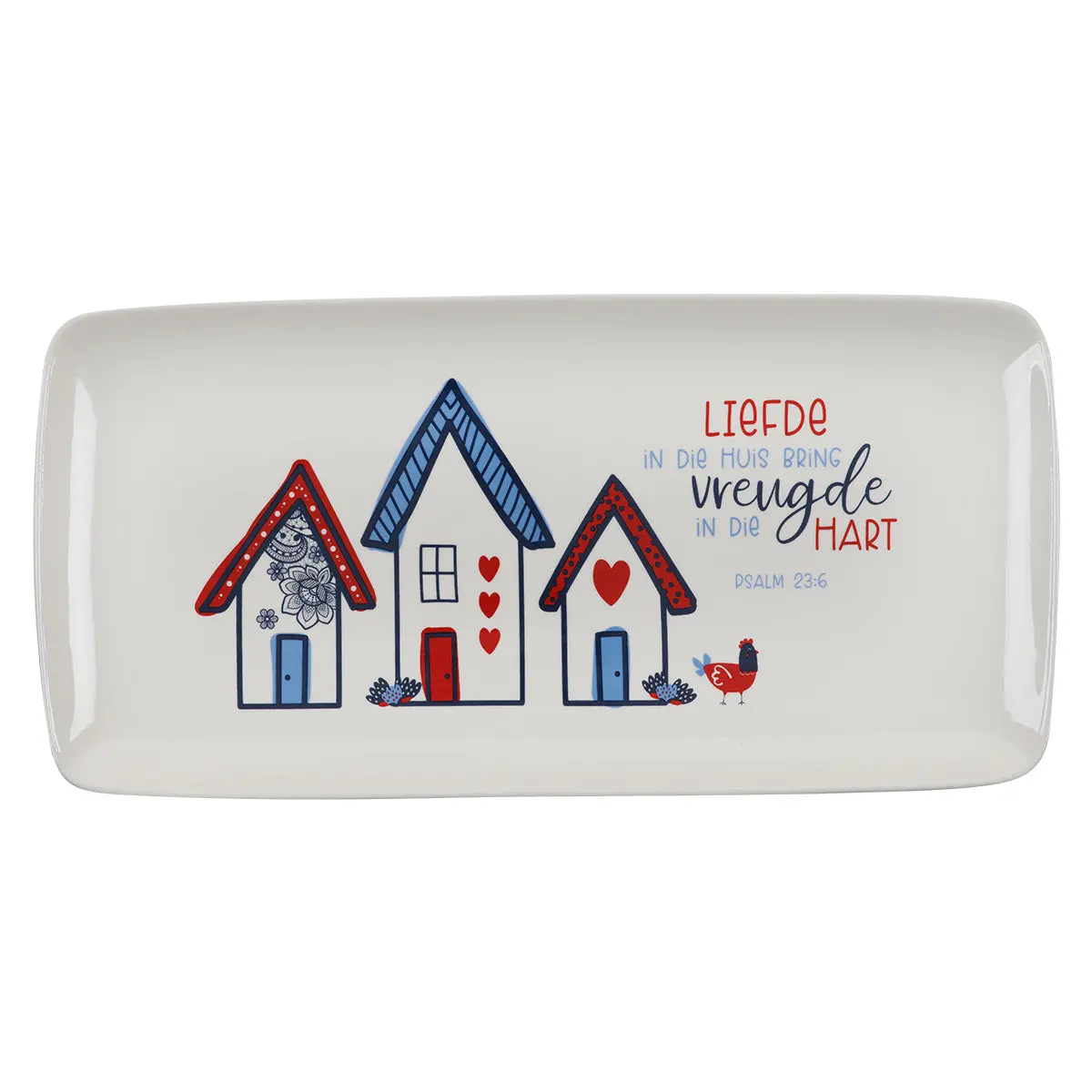 Liefde In Die Huis Bring Vreugde In Die Hart Afrikaans Ceramic Cookie Plate - Psalms 23:6 1
