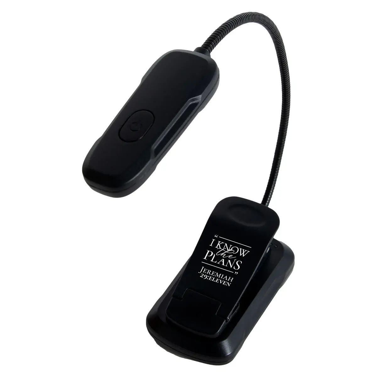 I Know The Plans Black Rechargeable Book Light - Jeremiah 29:11 1